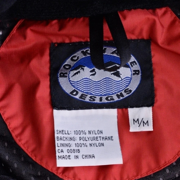Rockwater Designs Vintage Windbreaker Red Long Sleeve  -Size Medium - Picture 13 of 15